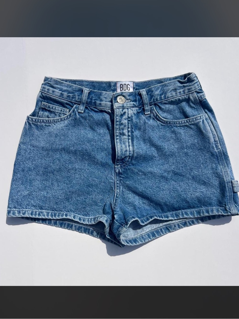 BDG Light Blue High-Rise Denim Shorts